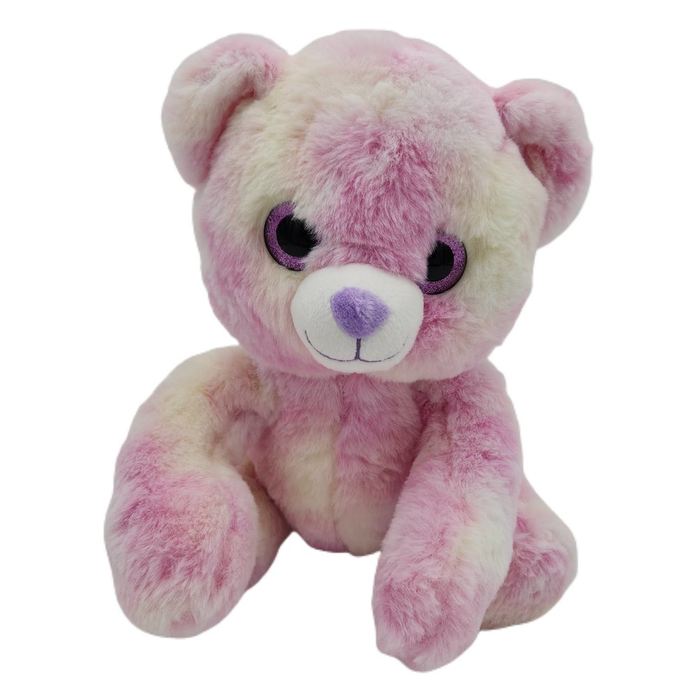 NWT Spark Create Imagine Plush Animal Ombre Pink Bear Large Purple Jewel Eyes